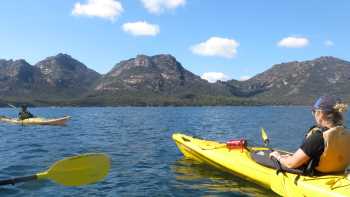 Kayaking in Coles Bay beneath the Hazards | Ashton Sayer