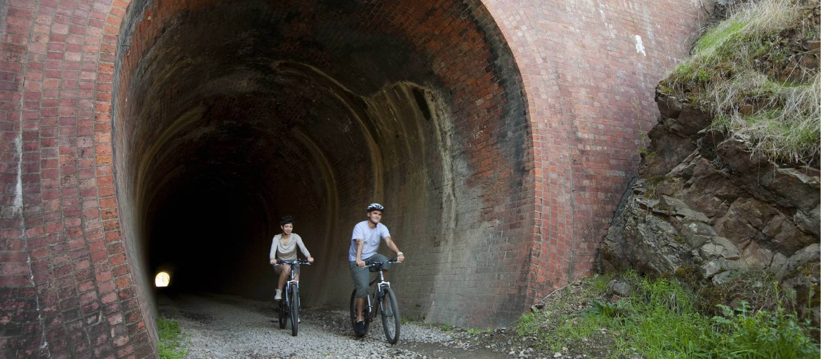 Cycling through the Cheviote Tunnel on the Great Victorian Rail Trail | Robert Blackburn