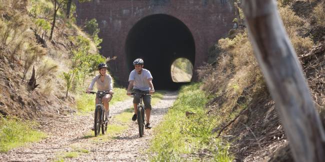 The historic Cheviot Tunnel is a key feature of the Tallarook to Mansfield Rail Line