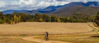 Cycling the Murray to Mountains Rail Trail near Bright