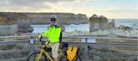 Cyclist at Loch Ard viewpoint | Kate Baker