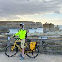 Cyclist at Loch Ard viewpoint | Kate Baker