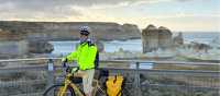 Cyclist at Loch Ard viewpoint | Kate Baker