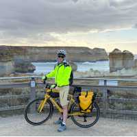 Cyclist at Loch Ard viewpoint | Kate Baker