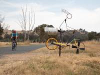 You'll encounter interesting cyclists on the Murray to the Mountains rail trail |  <i>Bruce Baker</i>
