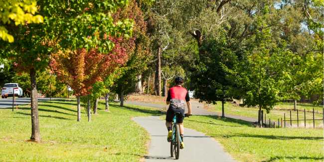 Exploring Bright by bike