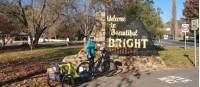 Cycling into Bright to finish the Murray to Mountains Rail Trail |  <i>Erin Williams</i>