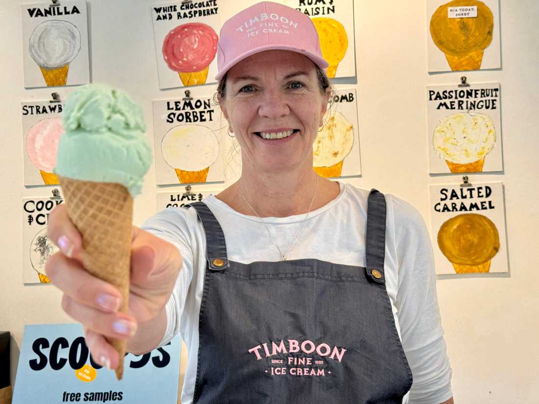 Enjoying a scoop at Timboon Ice Cream |  Tracey Croke