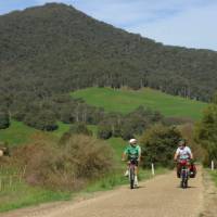 Cycling the Murray to Mountains Rail Trail near Eurobin | Rail Trails Australia