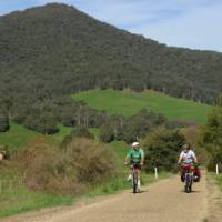 Cycling the Murray to Mountains Rail Trail near Eurobin | Rail Trails Australia