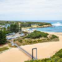 The suspension bridge over Port Campbell Creek