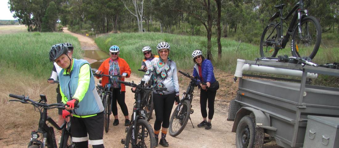 Happy cyclists on the Central West Trail |  <i>Shawn Flannery</i>