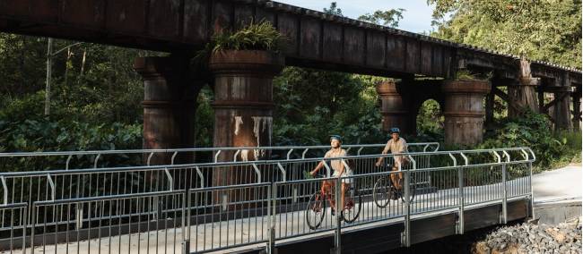 Cycle the beautiful Northern Rivers Rail Trail