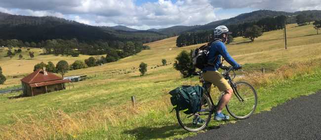 Cycling along Myrtle Mountain Road | Kate Baker