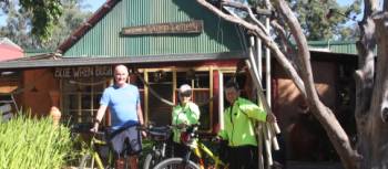 Cyclists taking a break on the Warrumbungles and Pilliga cycle | Shawn Flannery
